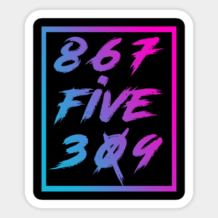 8675309 Funny Nostalgic 80s Music Sticker